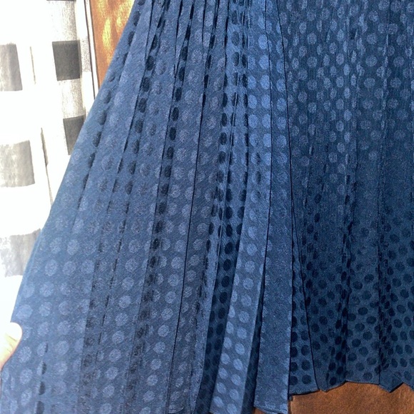 Max Studio navy maxi pleated skirt - Picture 5 of 6